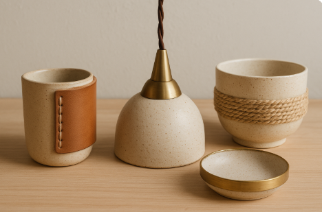 도자기와 다른 재질의 만남