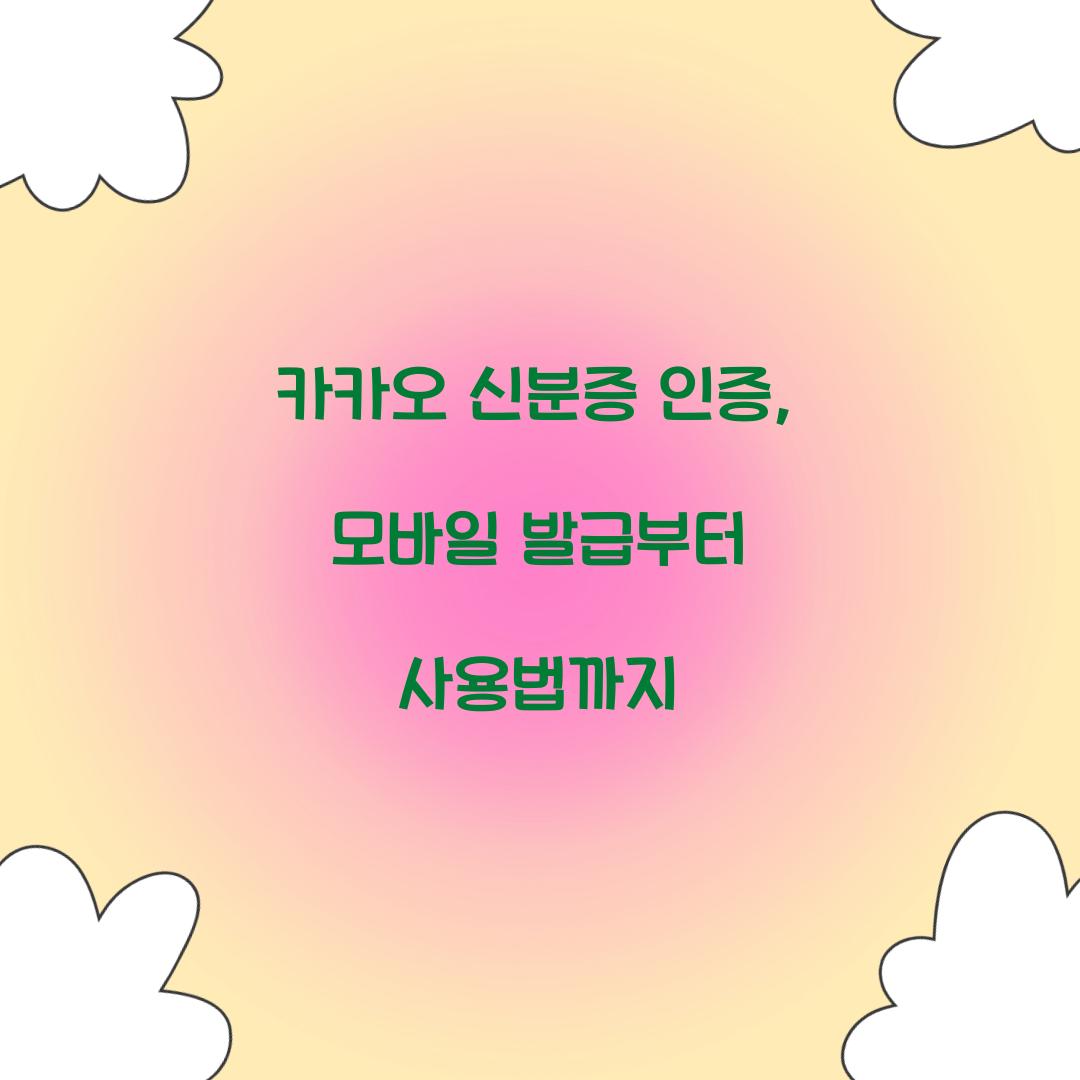 카카오 신분증 인증