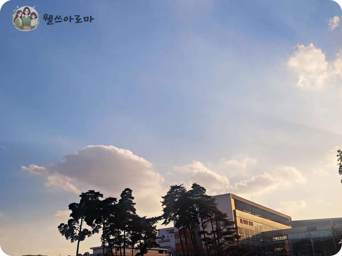 양산부산대학교병원-본관건물위-구름