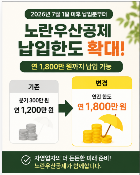 노란우산공제 납입한도확대