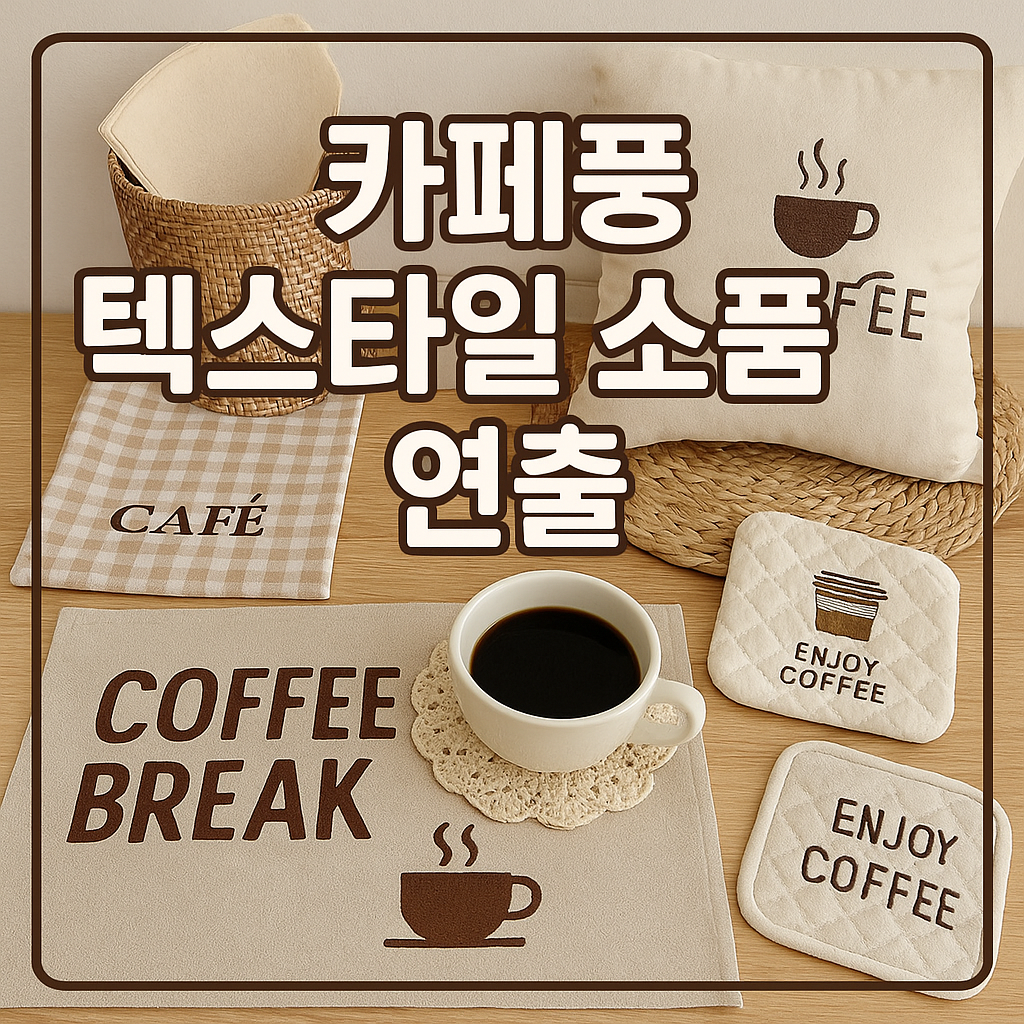 카페풍 텍스타일 소품 연출