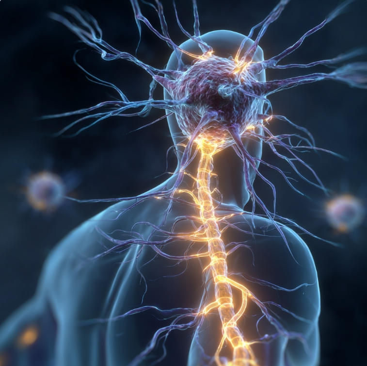 대상포진이 몸에 퍼지는 형상을 디지털화