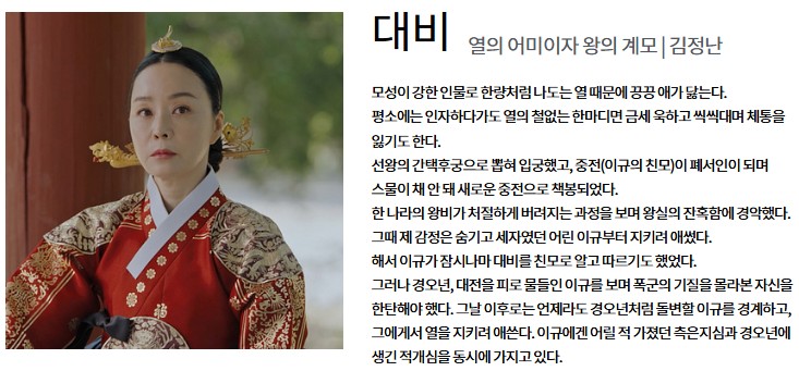 OTT 웨이브 드라마 은애하는 도적님아 등장인물