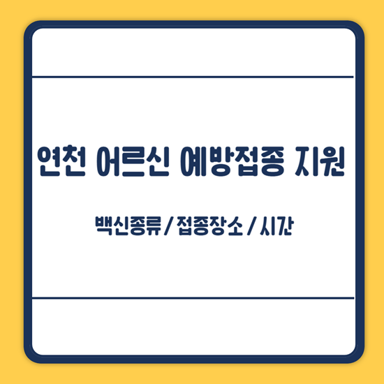 연천군 어르신 예방접종 지원