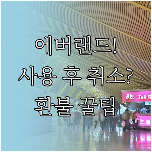 에버랜드 종일권 환불 불가 조건 사용..