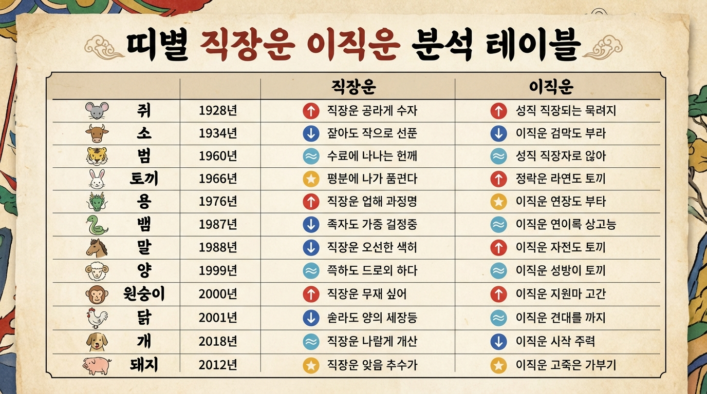 신년 운세 띠별