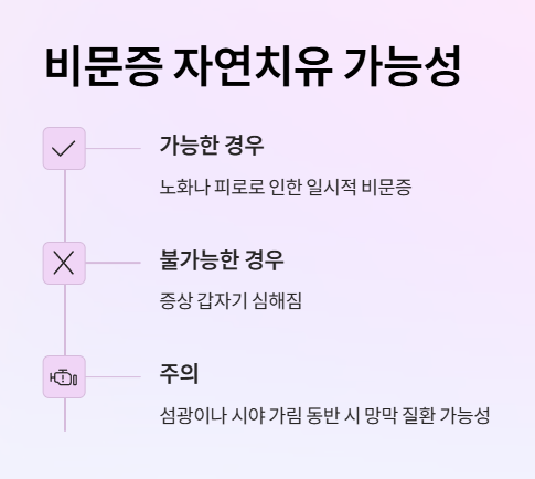 비문증 자연치유 가능성