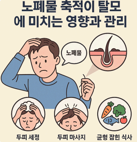 노폐물 축적이 탈모에 미치는 영향과 관리 방법