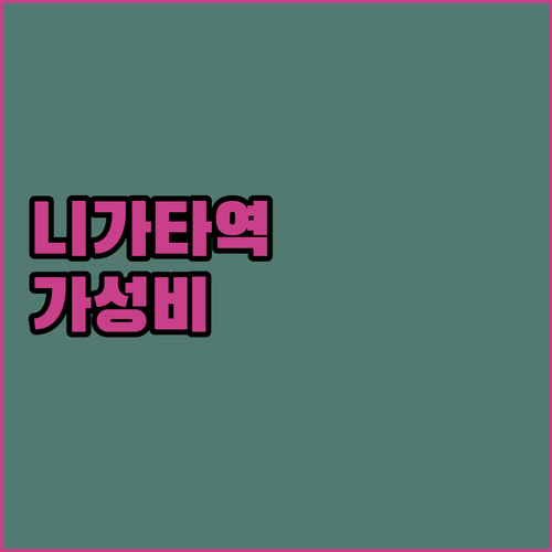 일본 니가타 여행 숙소 추천 3선 역..