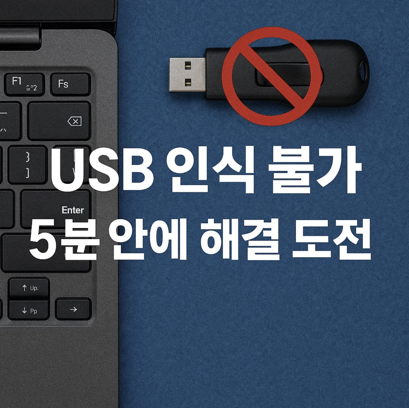USB 인식 불가, 5분 안에 해결 도전