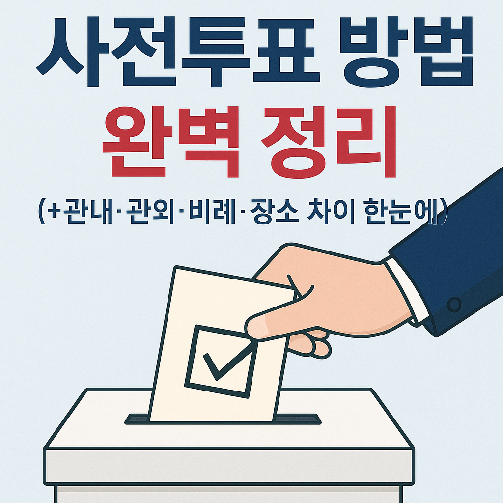 사전투표 방법 완벽정리
(+관내.관외.비례.장소 차이 한눈에)
