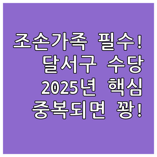 기초생활수급자 2025 달서구 조손가..