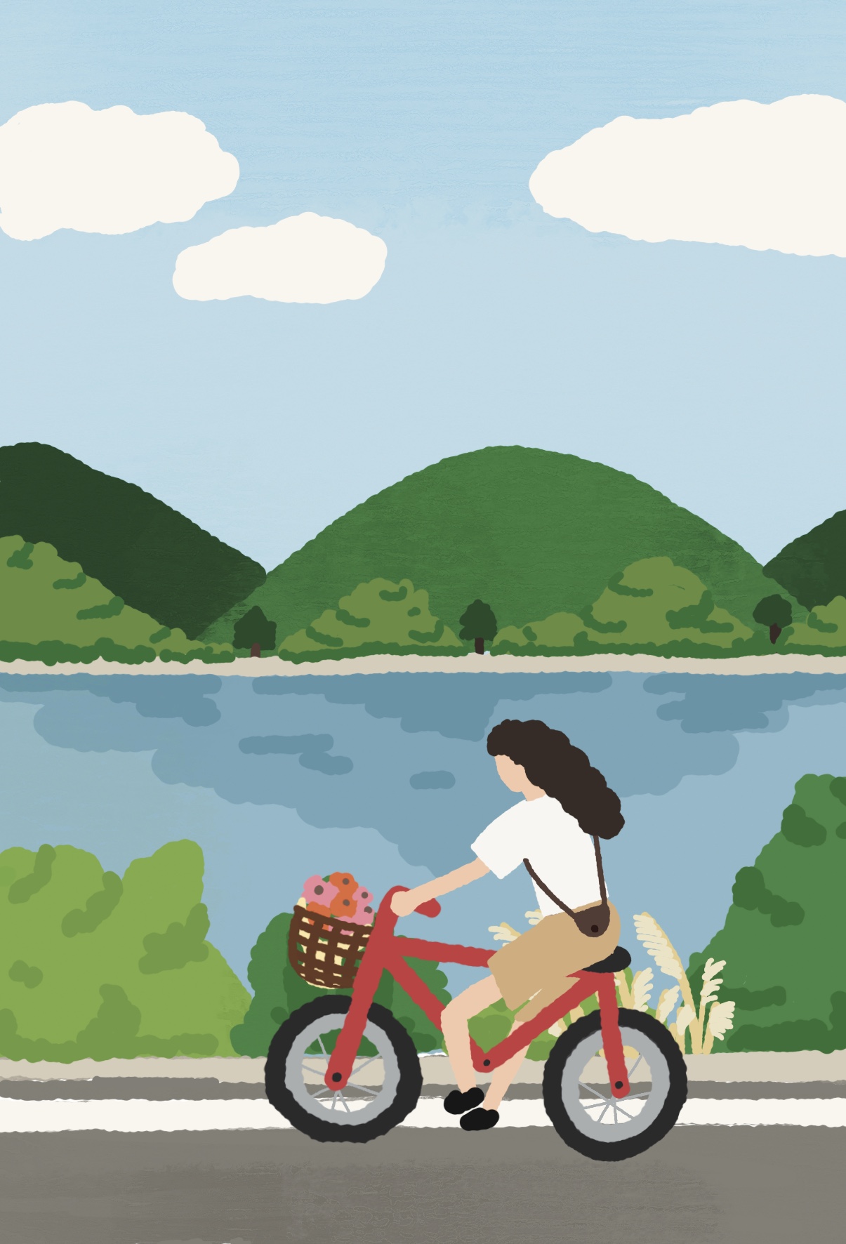 황산공원 자전거 도로 이미지