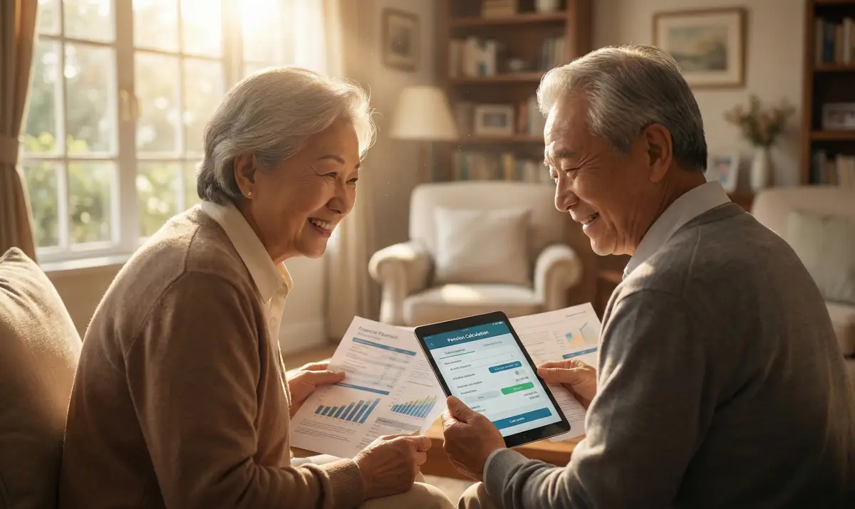 든든한 노후를 위해 내 연금 상태를 꼼꼼히 확인하는 모습