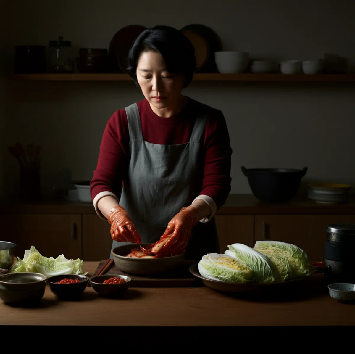 김장하는-한국여자02