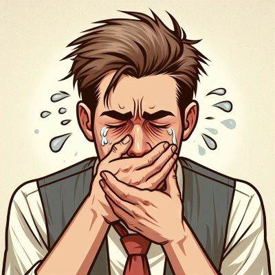 멀미하는 남성