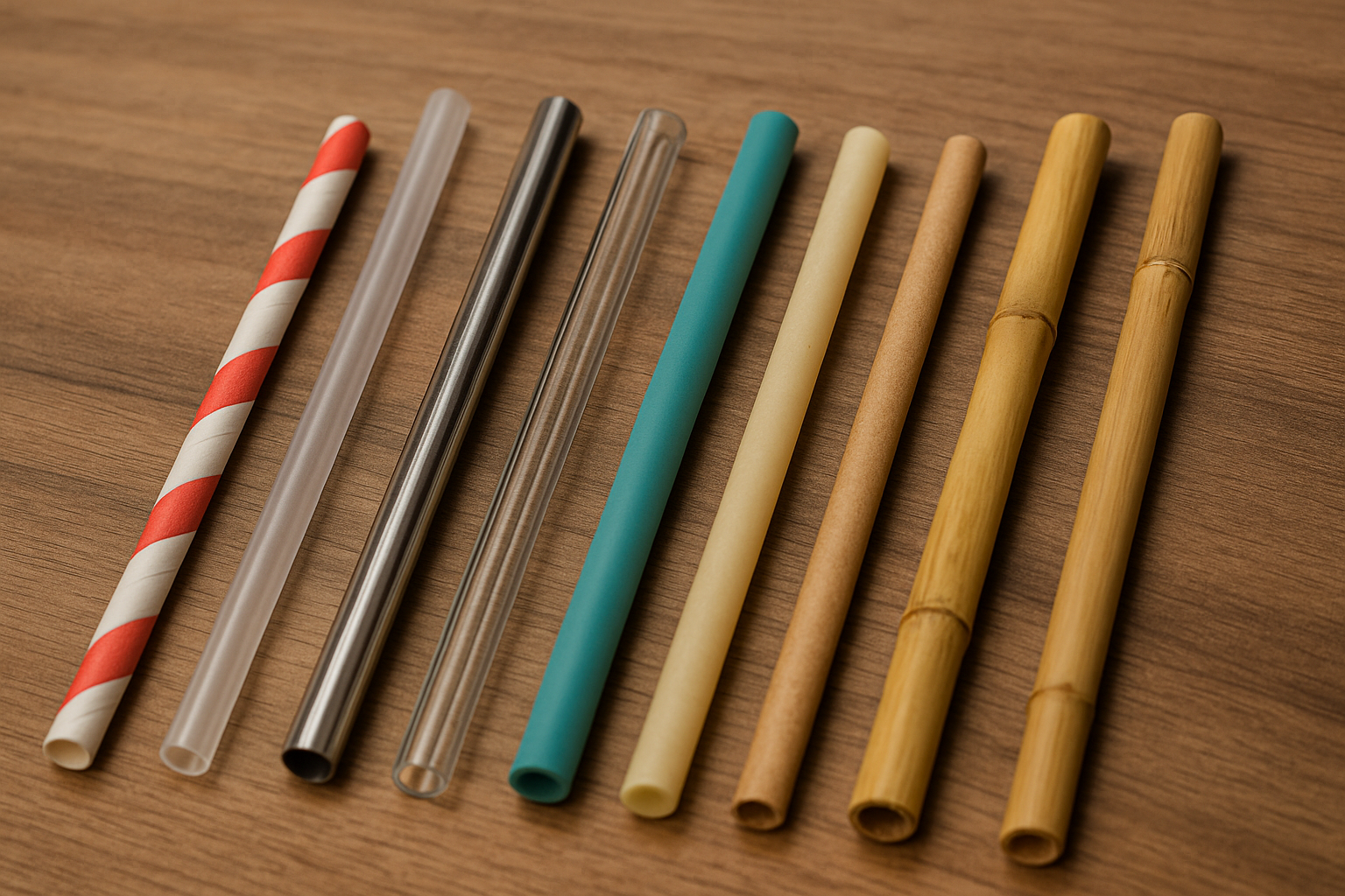 다양한 종류의 빨대