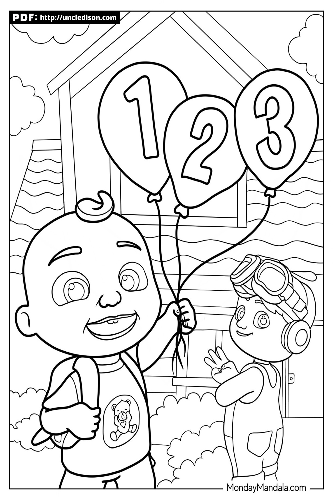코코멜론 색칠공부 무료도안 cocomelon coloring pages