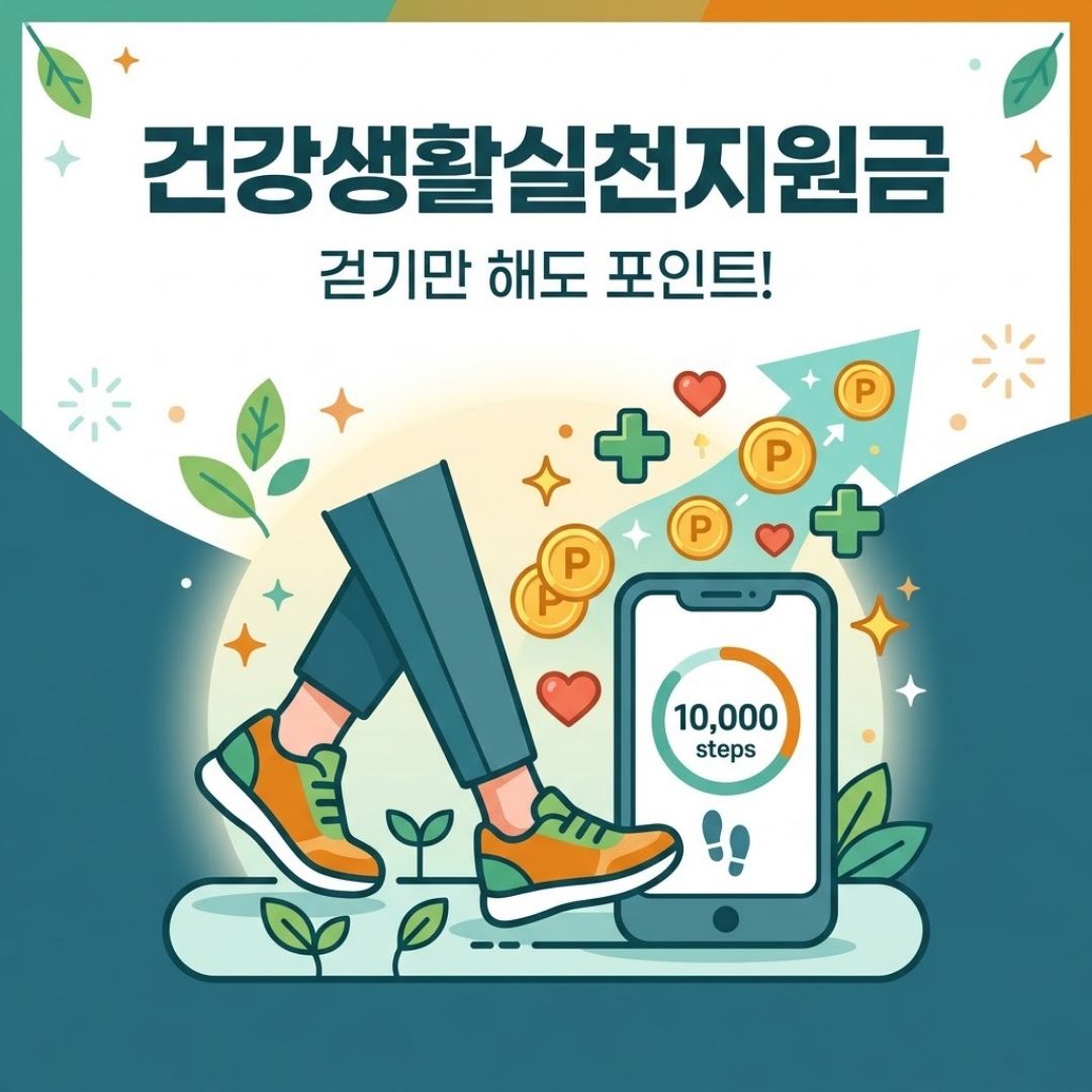 건강생활실천지원금 대상 신청방법 걷기 포인트 건강포인트 정리 썸네일