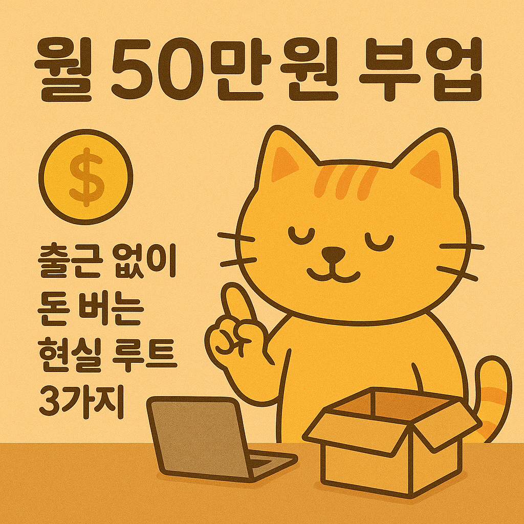 월 50만 원 부업｜출근 없이 돈 버는 현실 루트 3가지