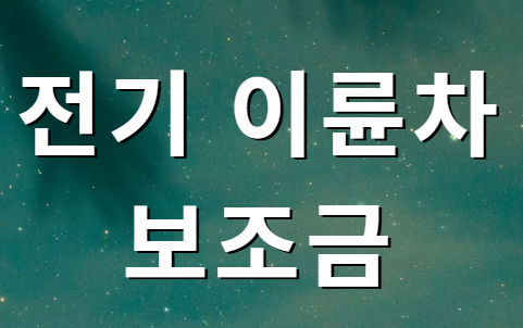 전기이륜차 보조금