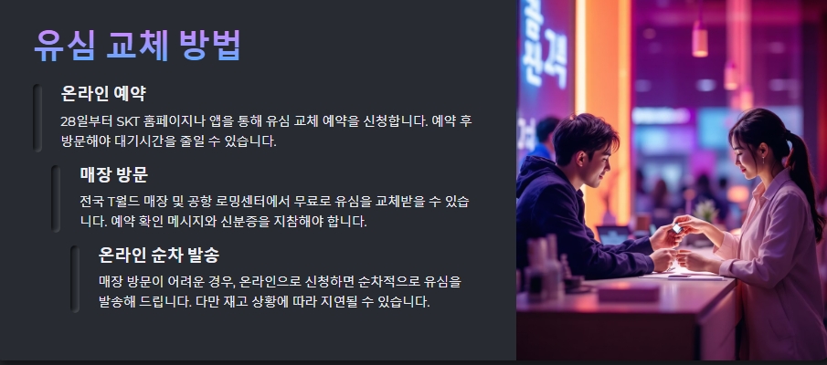 유심 교체 방법 설명 이미지