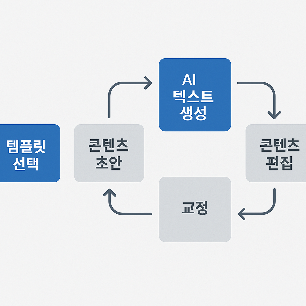 Jasper AI 콘텐츠 생성 워크플로우 다이어그램