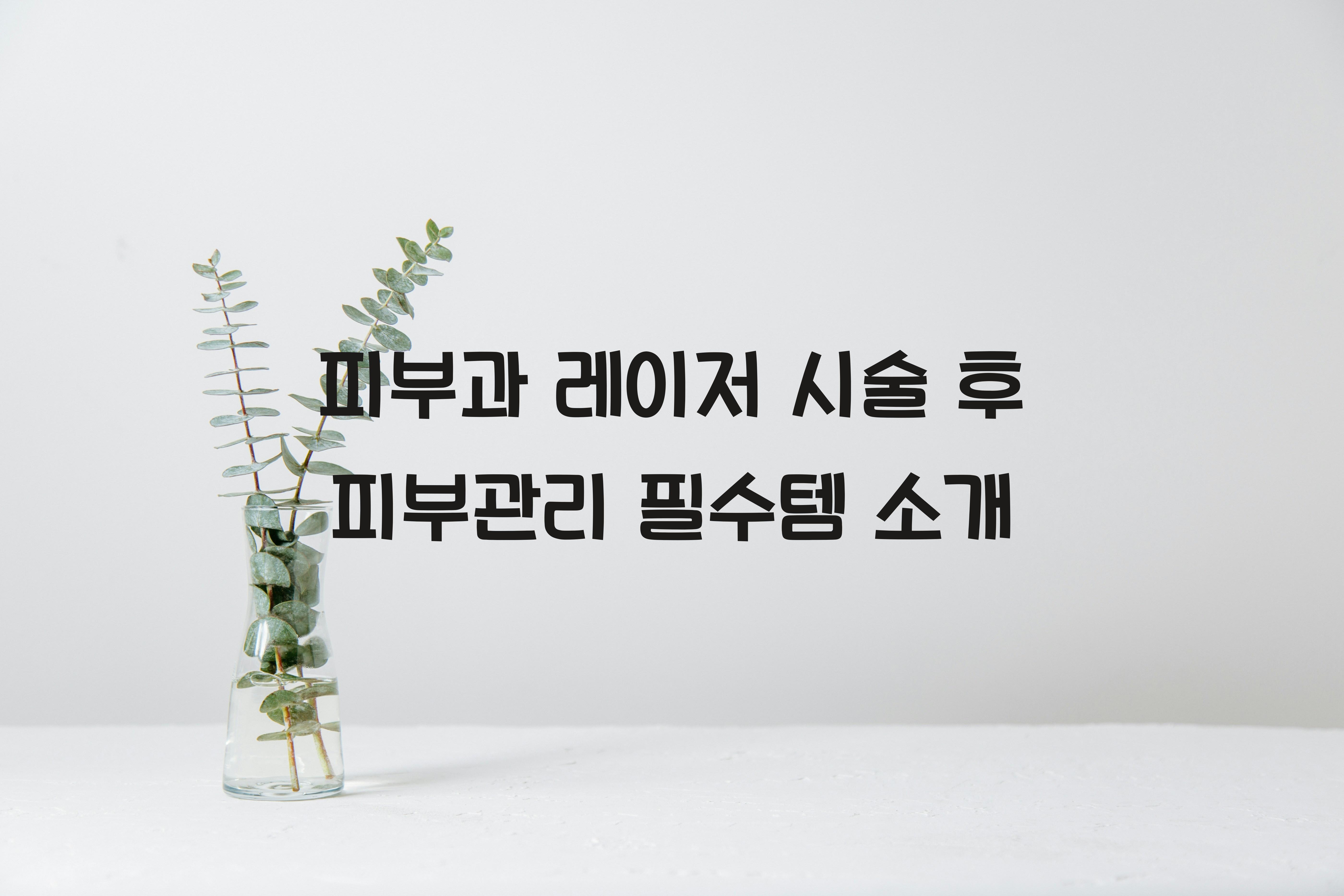 피부과 레이저 시술