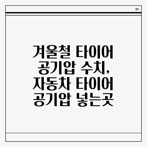 겨울철 타이어 공기압 수치, 자동차 타이어 공기압 넣는곳