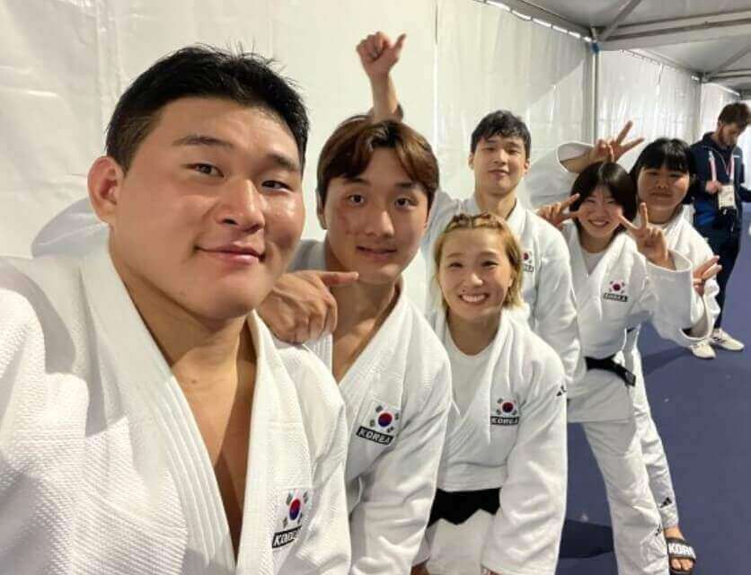 경기를 앞둔 선수들