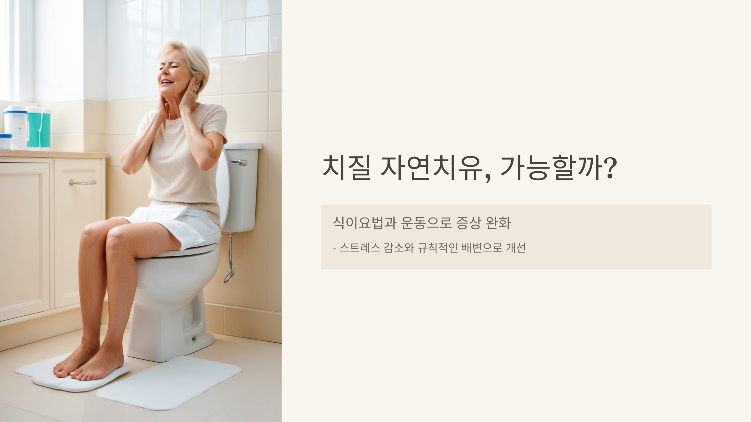 치질 자연치유 가능할까?