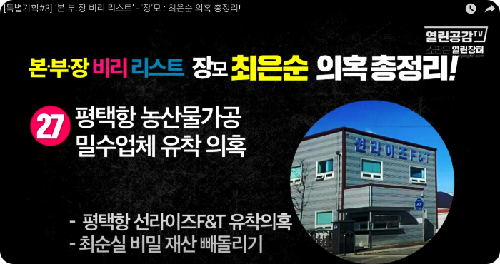 김건희 윤석열 최은순 장모 의혹 리스트