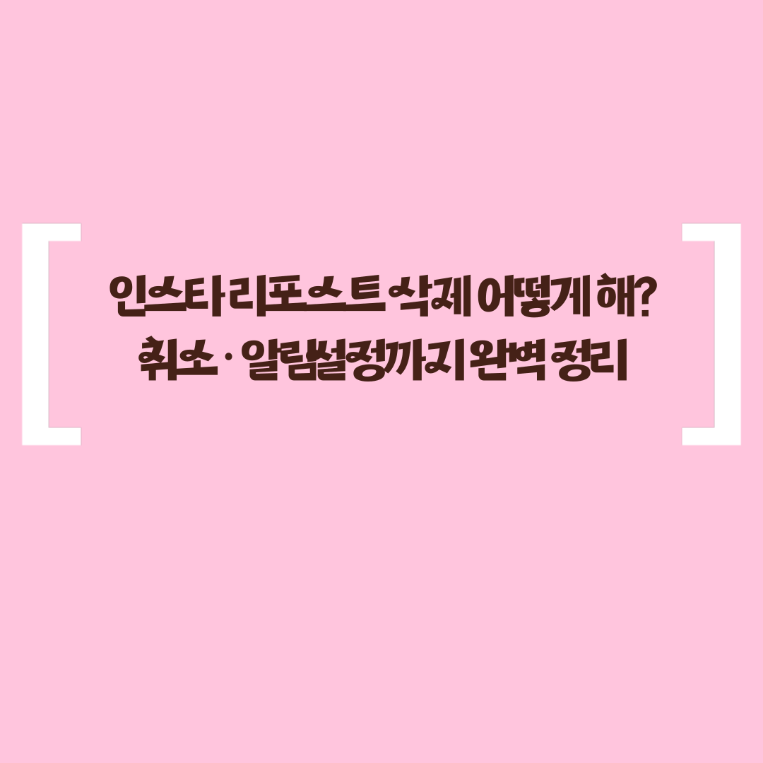 인스타 리포스트 삭제 방법부터 취소, 알림 여부, 설정 차단 팁