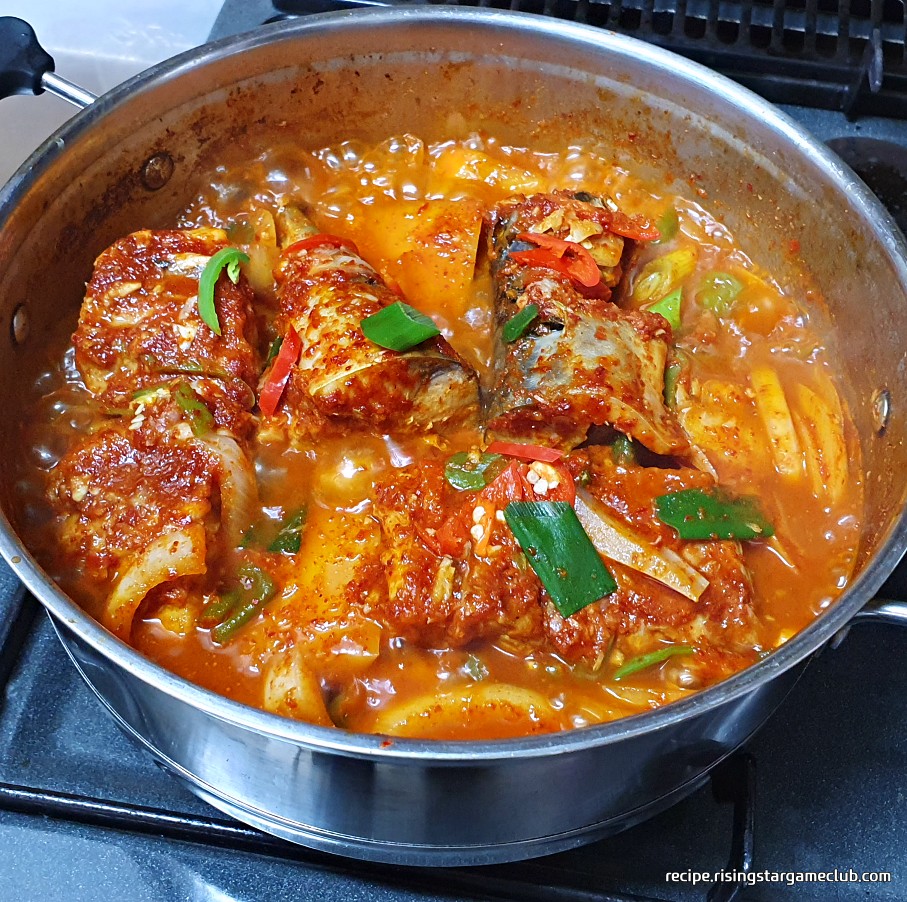 고등어무조림 완성 사진