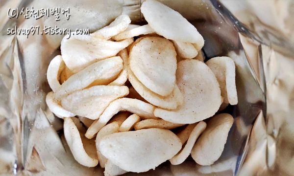 농심 알새우칩 68g 개봉 후