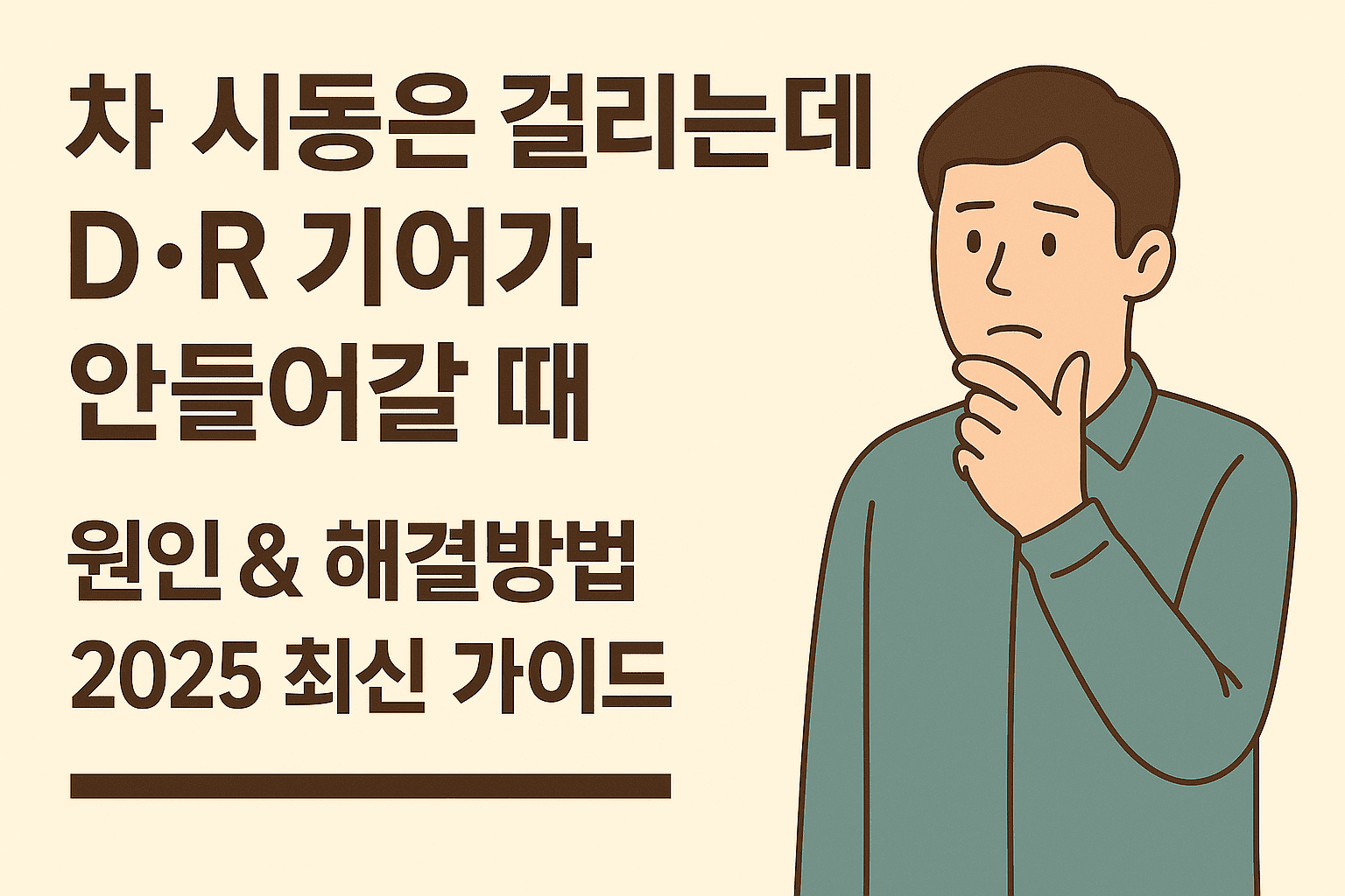 차 시동은 걸리는데 D·R 기어가 안 들어갈 때 원인 & 해결방법 ❘ 2025 최신 가이드
