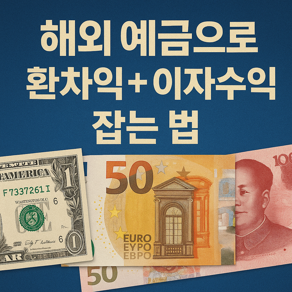 달러, 유로, 위안화 등 해외 통화 예금으로 환차익과 이자수익을 동시에 잡는 전략
