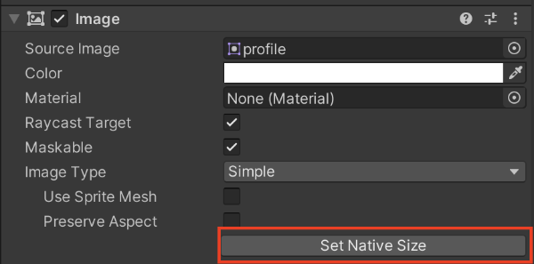 Set Native Size