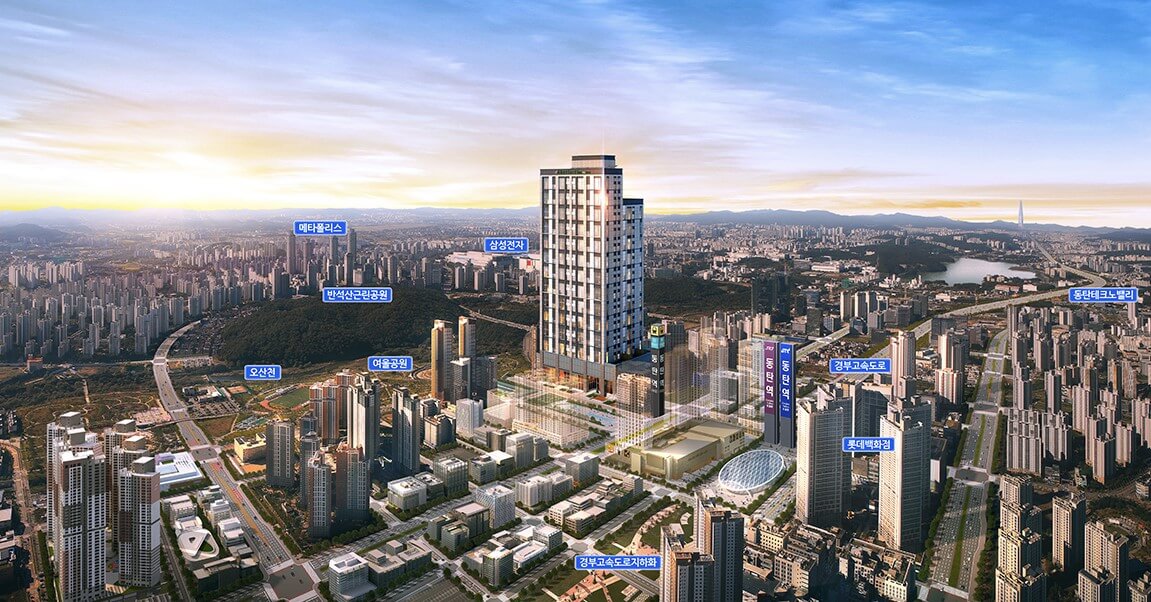 동탄역 현대위버포레 조감도