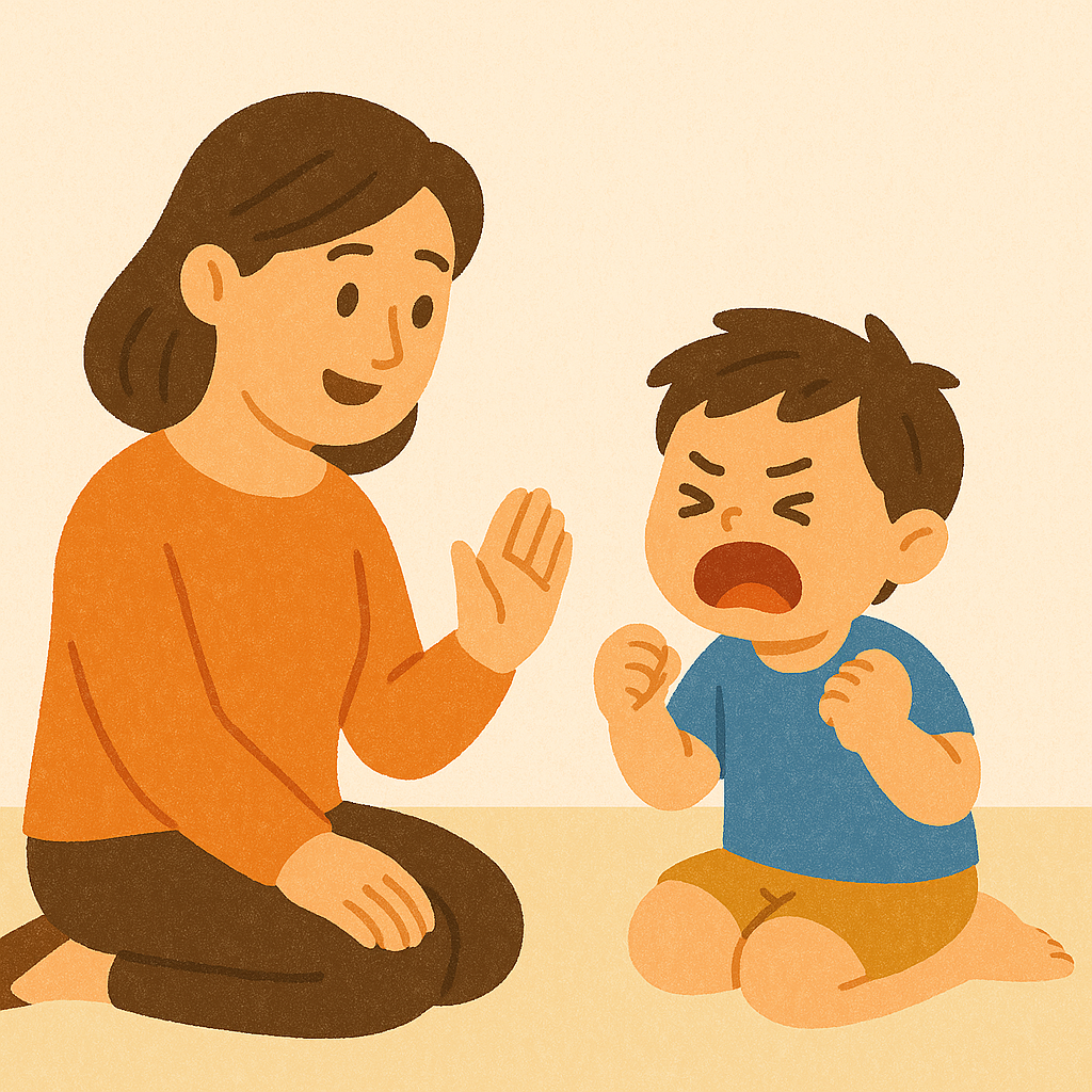 울고 떼쓰는 아이, 감정을 말로 바꾸게 하는 법에 대한 이미지
