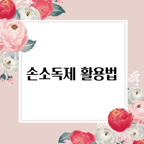 손소독제 활용법