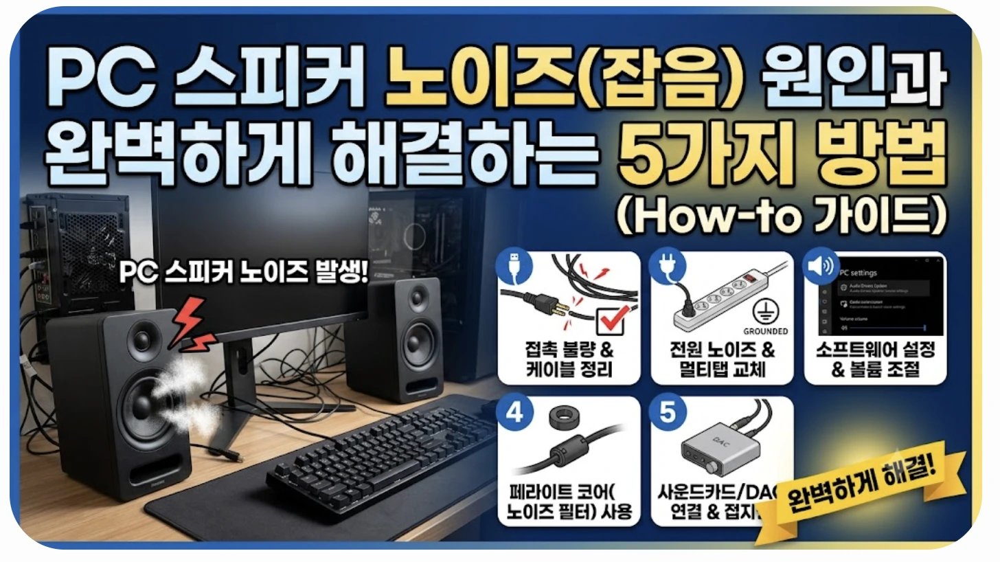 PC 스피커 노이즈 원인과 해결