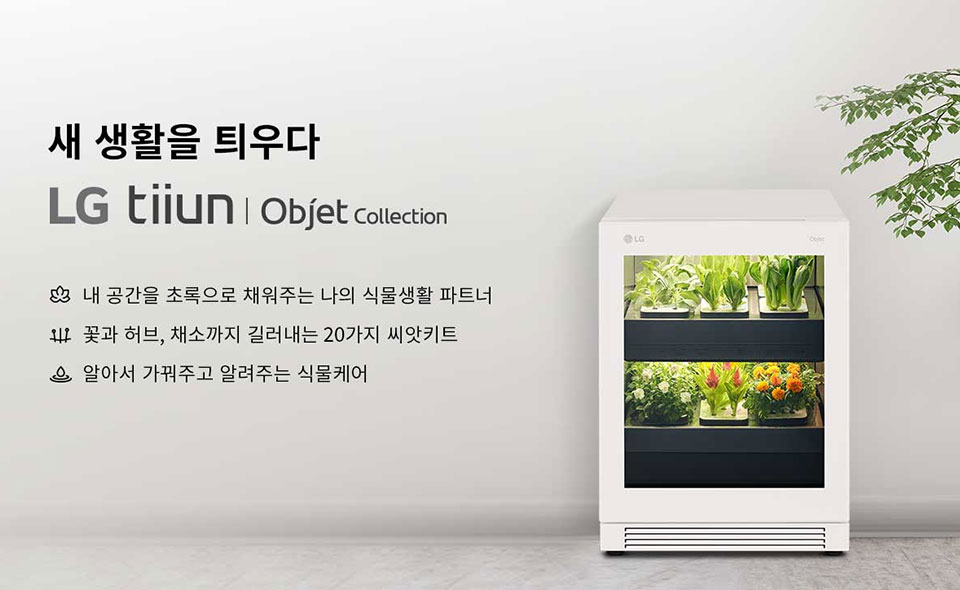 식물 재배기 엘지 튀운 미니 리뷰 - 엘지 튀운 오브제 콜렉션