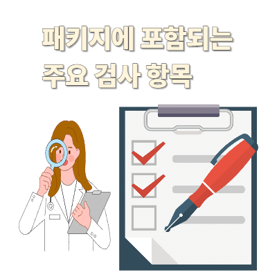 패키지에 포함되는 주요 검사 항목