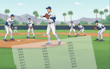 한국 야구 대표팀 1차 캠프 명단 정리|구성 기준과 훈련 방향 한눈에 (이미지 제미나이 제작)