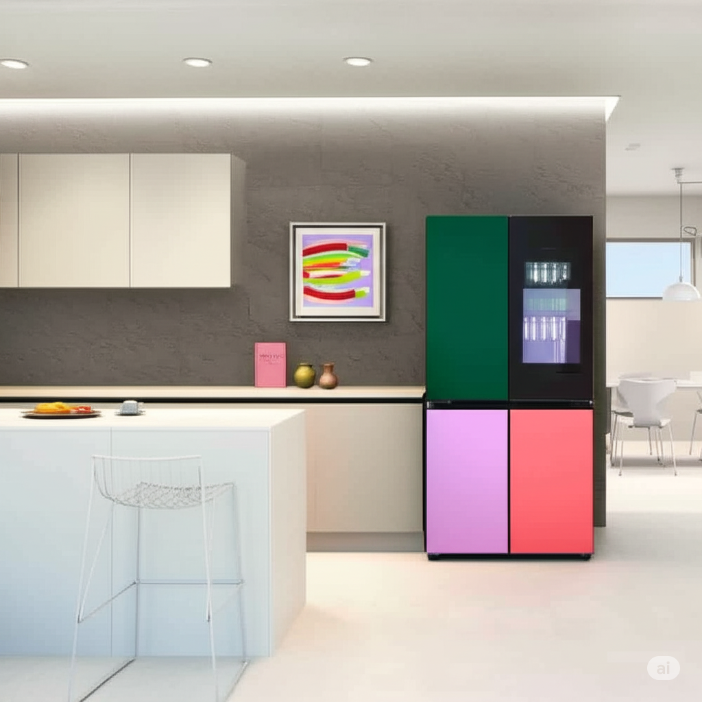 LG 오브제컬렉션 M874GNN3A1 모델이 설치된 세련된 주방