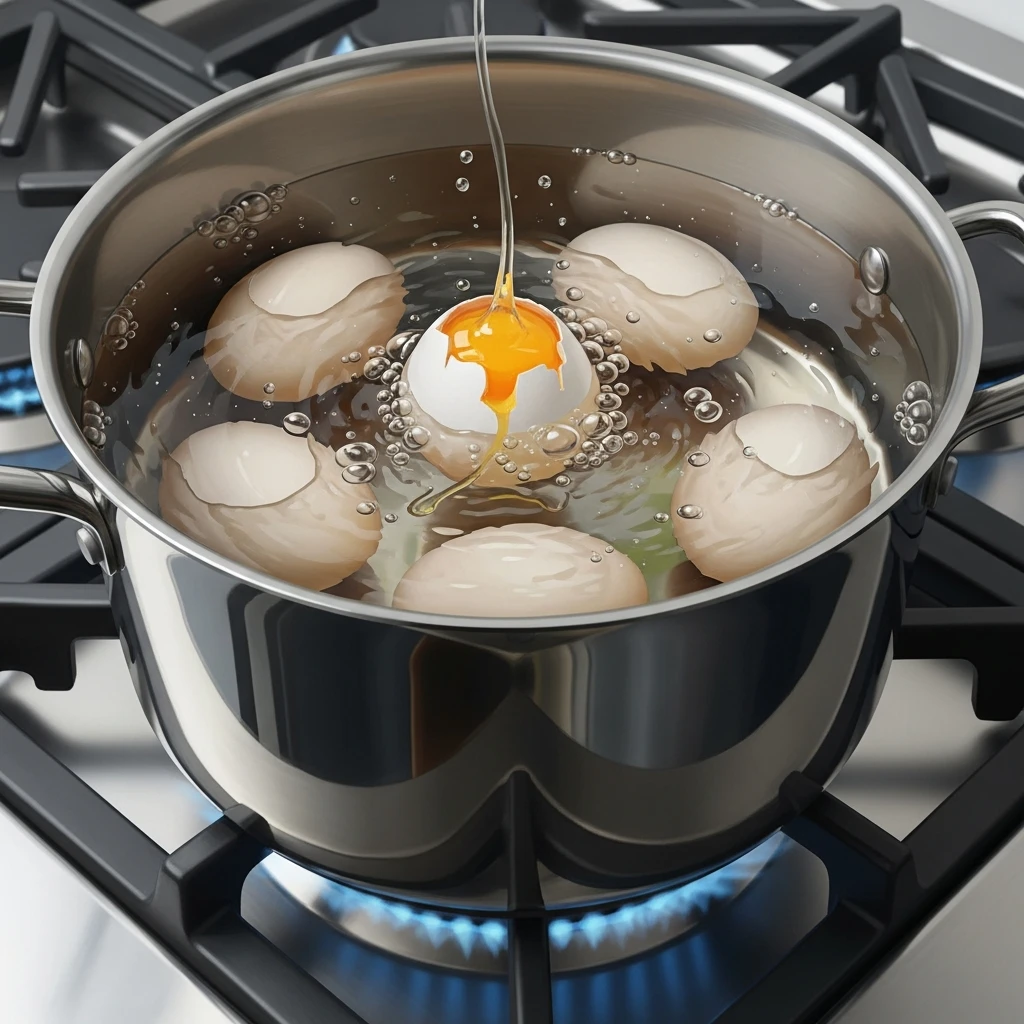 소금 식초 넣고 계란 삶기