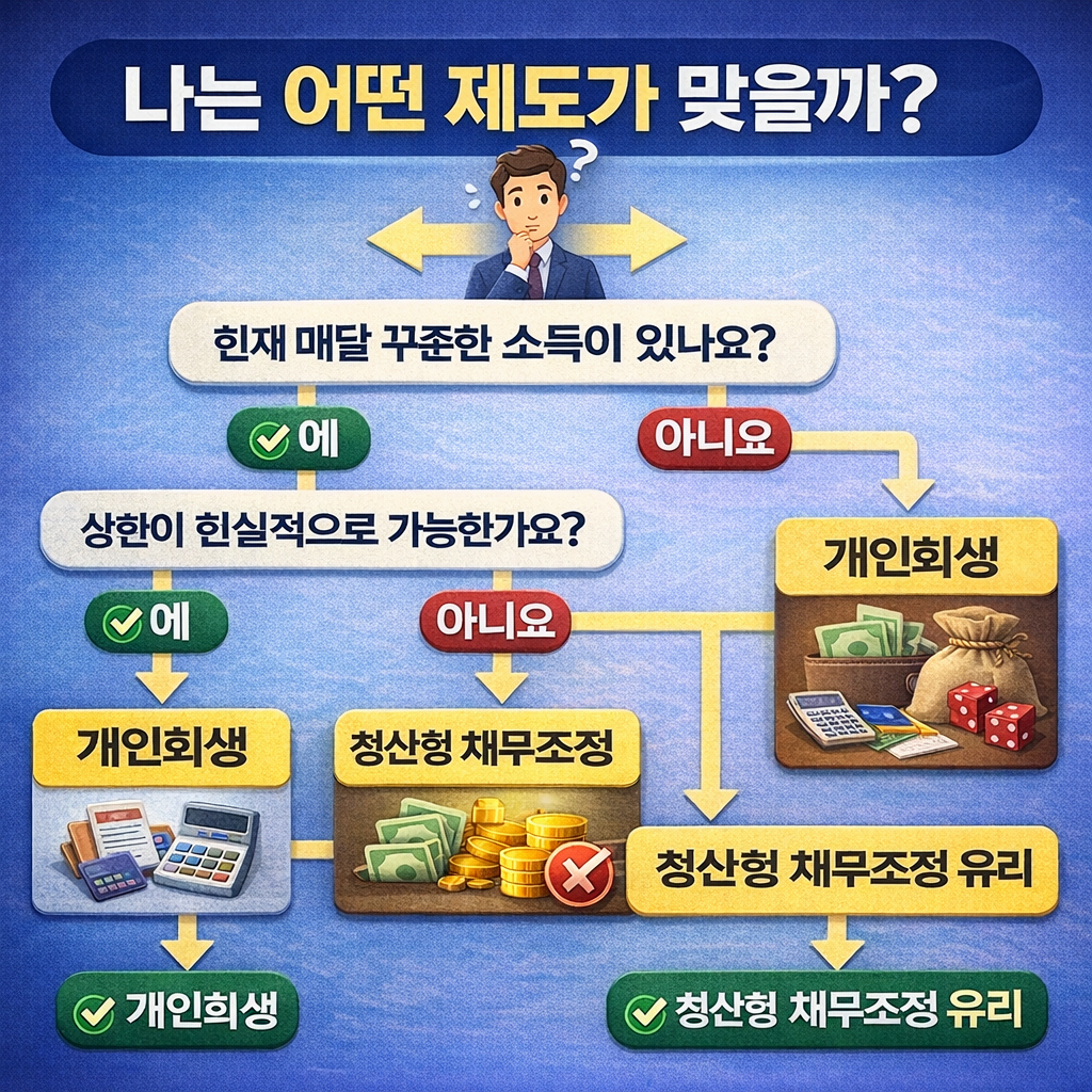 채무조정 나는 뭐가 유리할까?