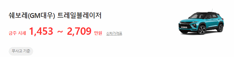 트레일블레이저 중고차