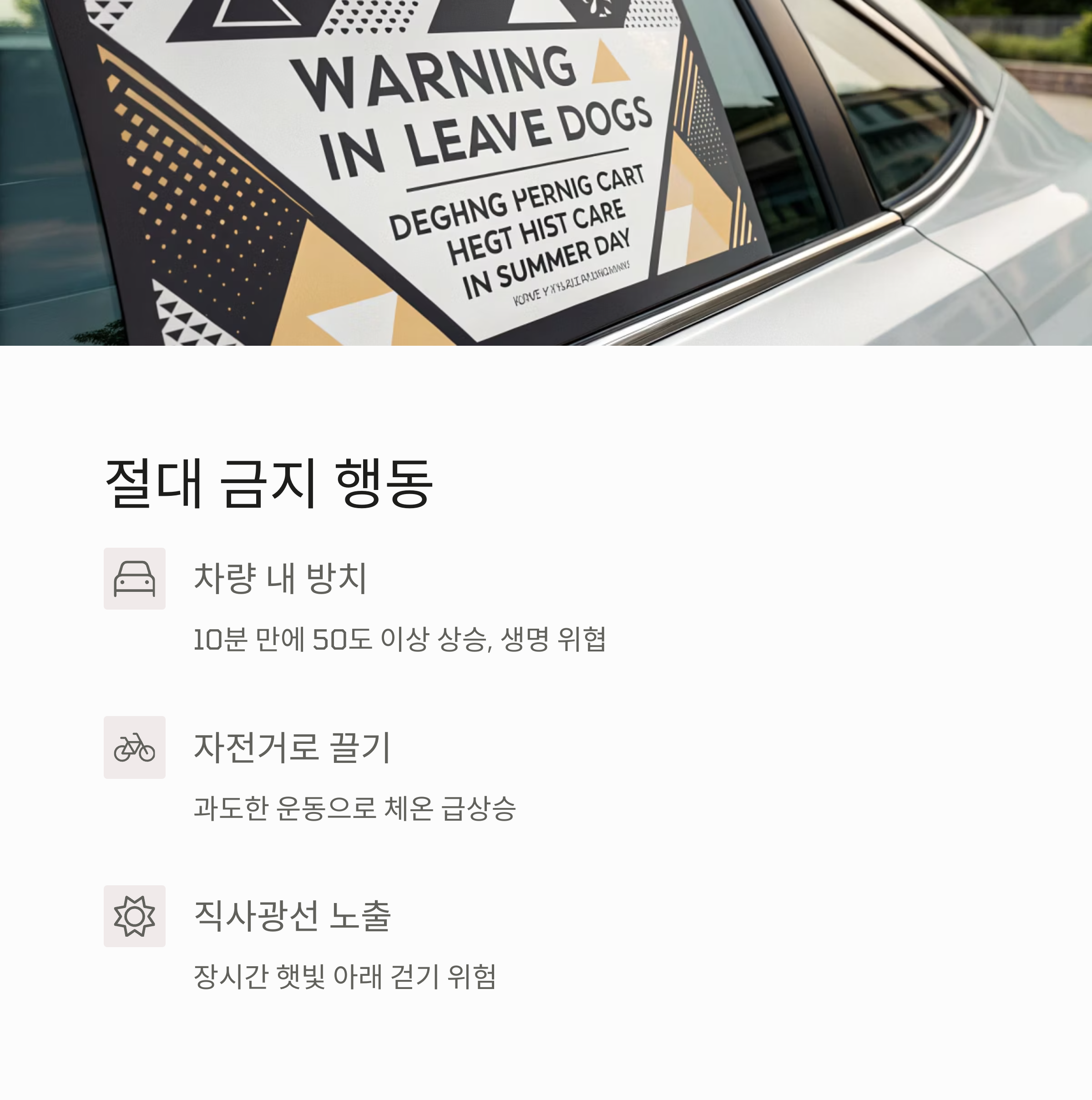 절대 금지 행동